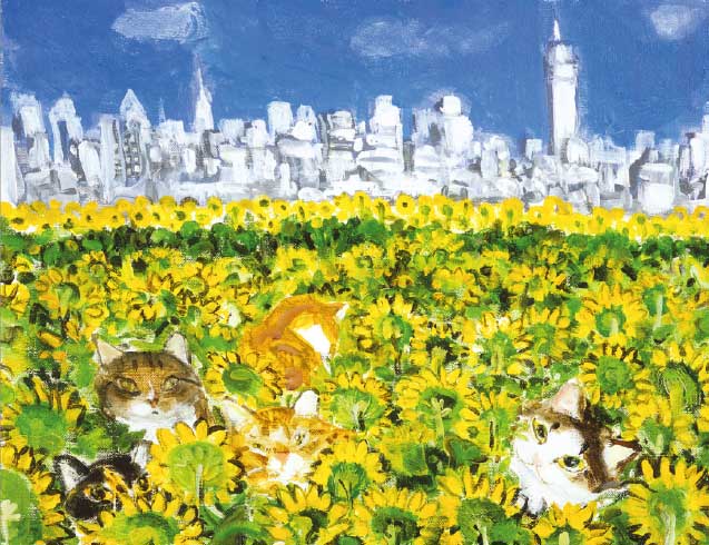 久下貴史 絵画 (版画/キャンバスジクレー) ひまわりの夢 4655|アート