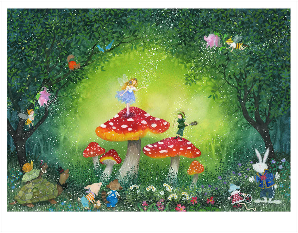 横山真弥 絵画(版画/アーカイバル) 森の秘密 7806|アート＆フレーム|絵