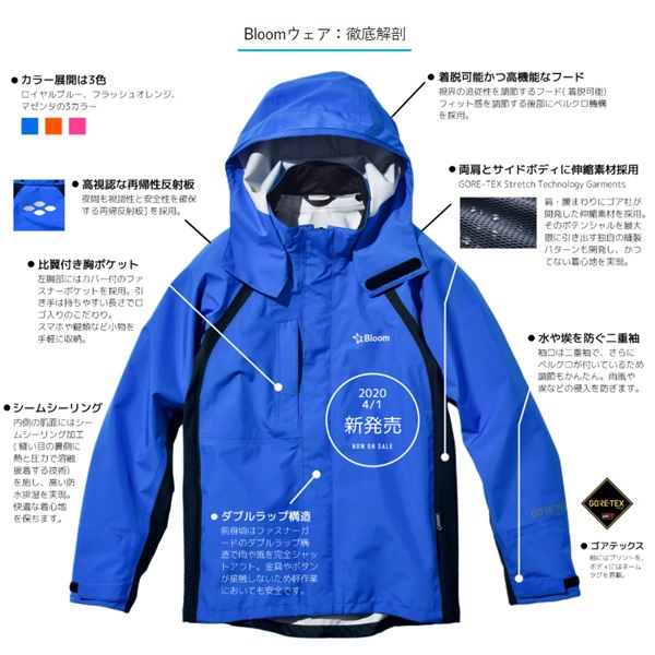 田中産業 ゴアテックス(GORE-TEX) ブルーム ジャケット ロイヤルブルー