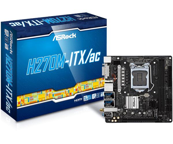 Windowsデスクトップ Mini-ITX 6700k h270i ASRock > H270M-ITX/ac