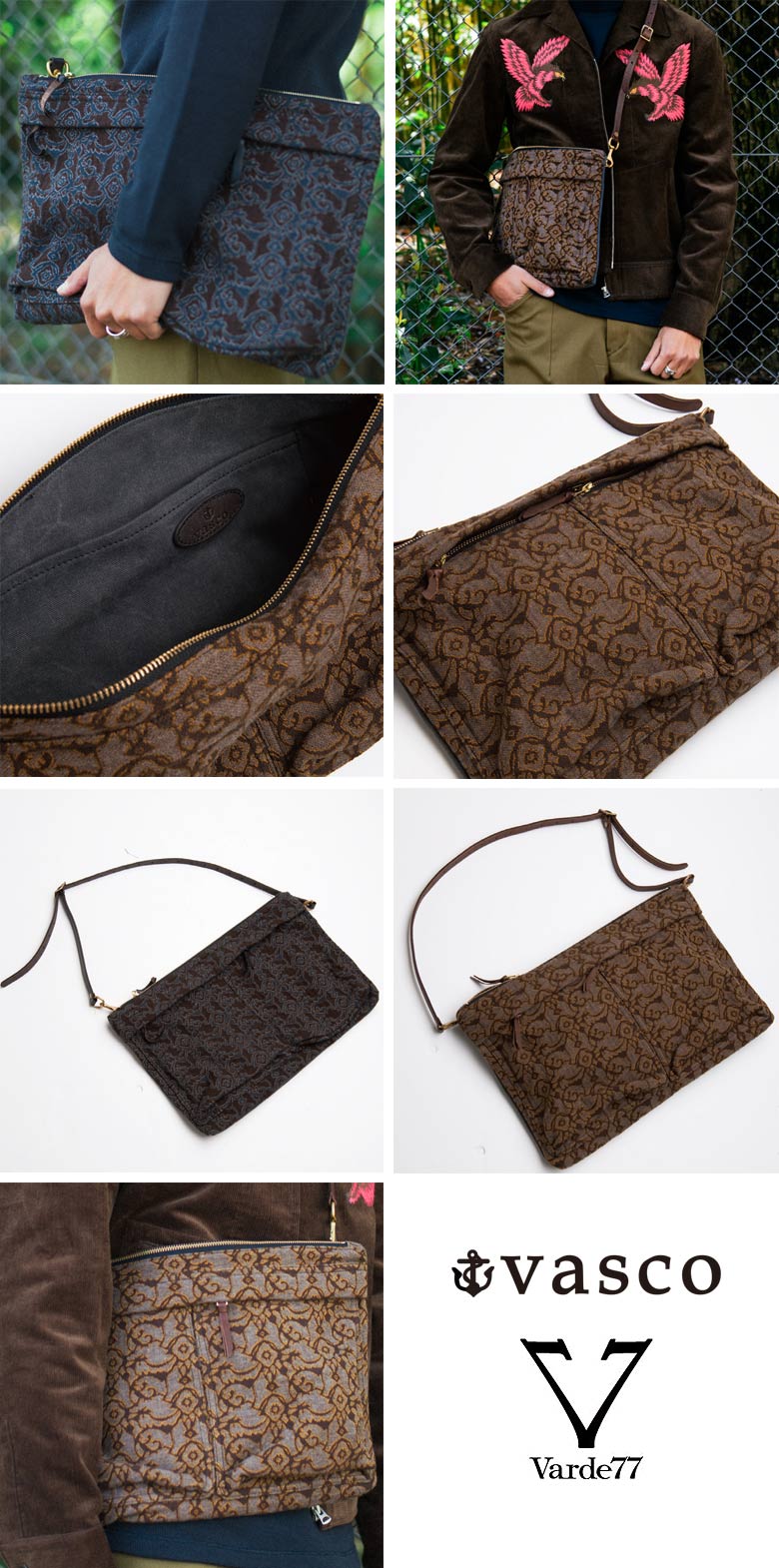 50'sVintage Textile 2Way Sacoche【MADE IN JAPAN】『日本製』【送料