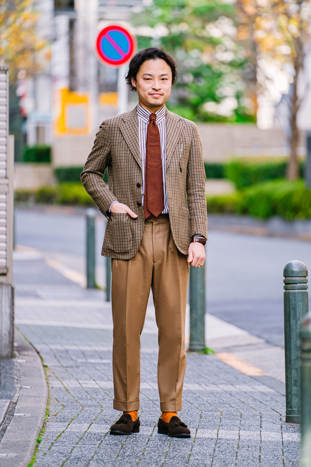 トレンドでもあるカントリー調なガンクラブチェックのジャケット。個人