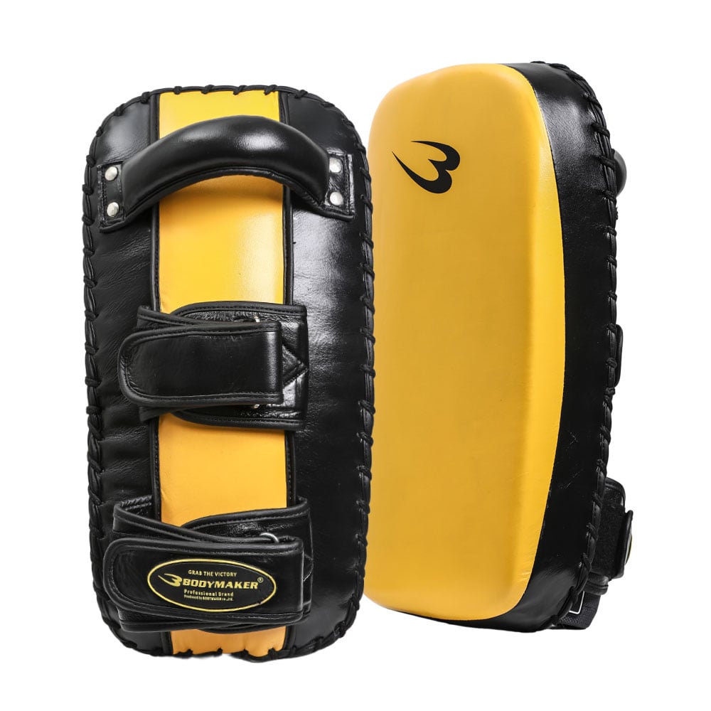 キックミットカーブ 本革 イエロー KM170YE｜BODYMAKER（ボディメーカー）