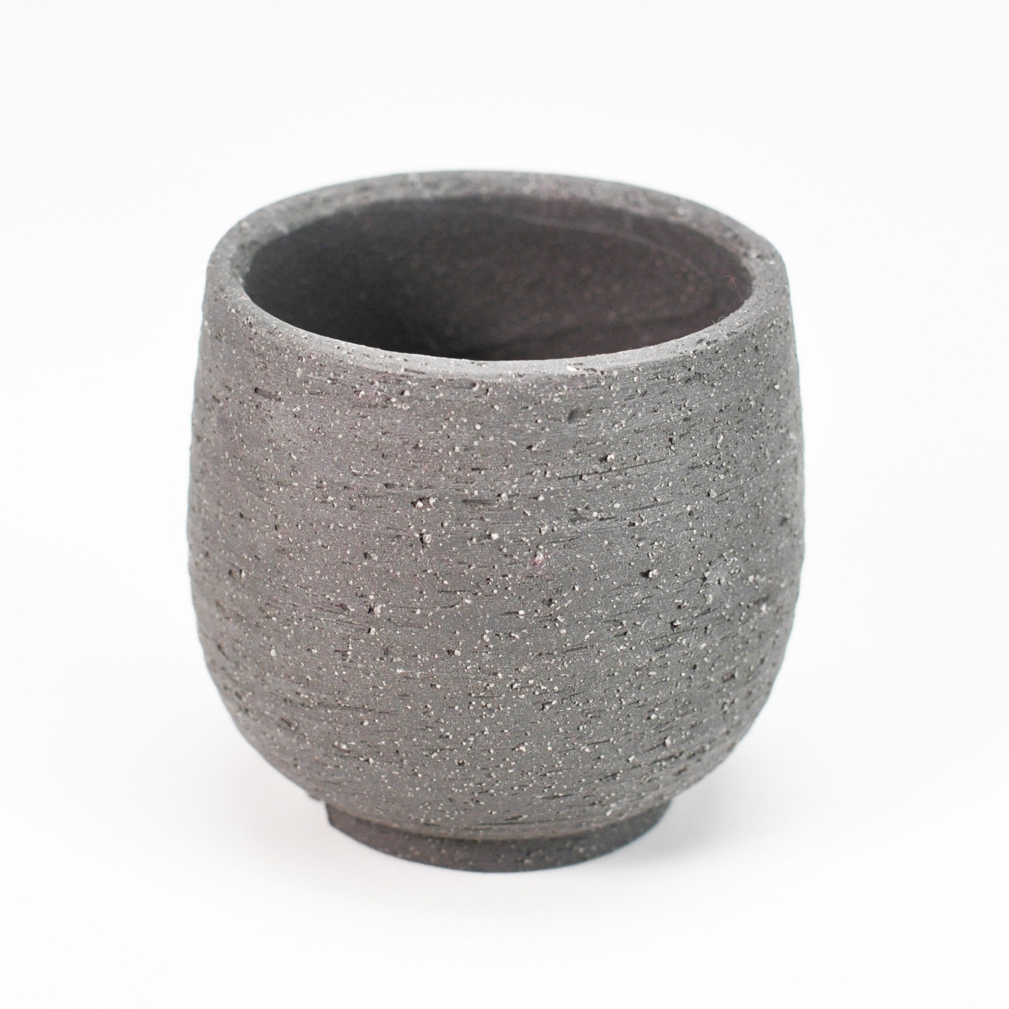 美濃焼 盆栽鉢 タイコ鉢 3号 黒土 幅8.8cm×高さ8.3cmの販売｜盆栽妙