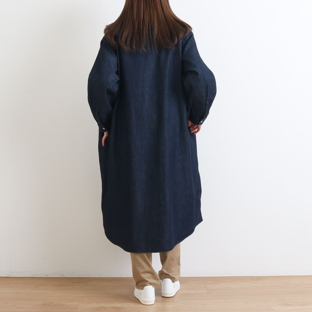 DANTON ダントン デニム ダンガリー ボタンダウン シャツ ドレス｜BORN