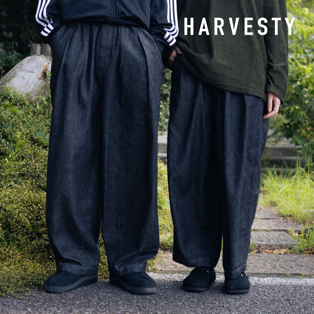 HARVESTY ハーベスティ ブラックデニム サーカスナローシルエット