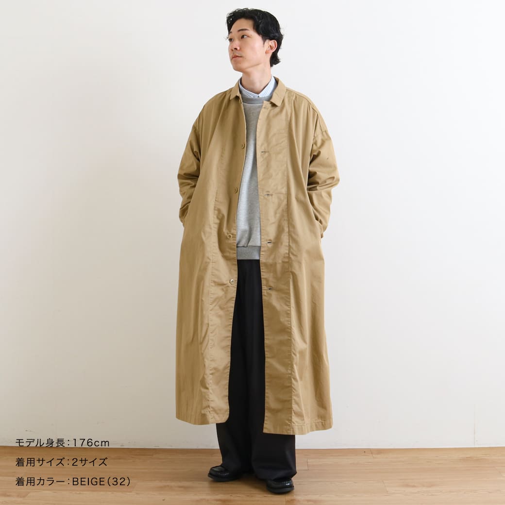 HARVESTY ハーベスティ オーバーコート コーマバーバリー｜BORN FREE
