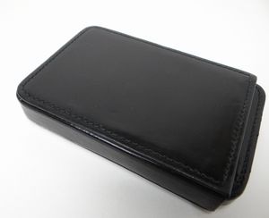 BVLGARI ブルガリ レザー スライド式 カードケース 名刺入れ ブラック