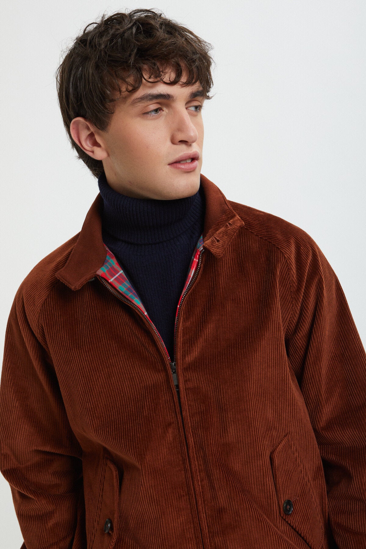 Unpadded G9 Corduroy Cognac | Baracuta