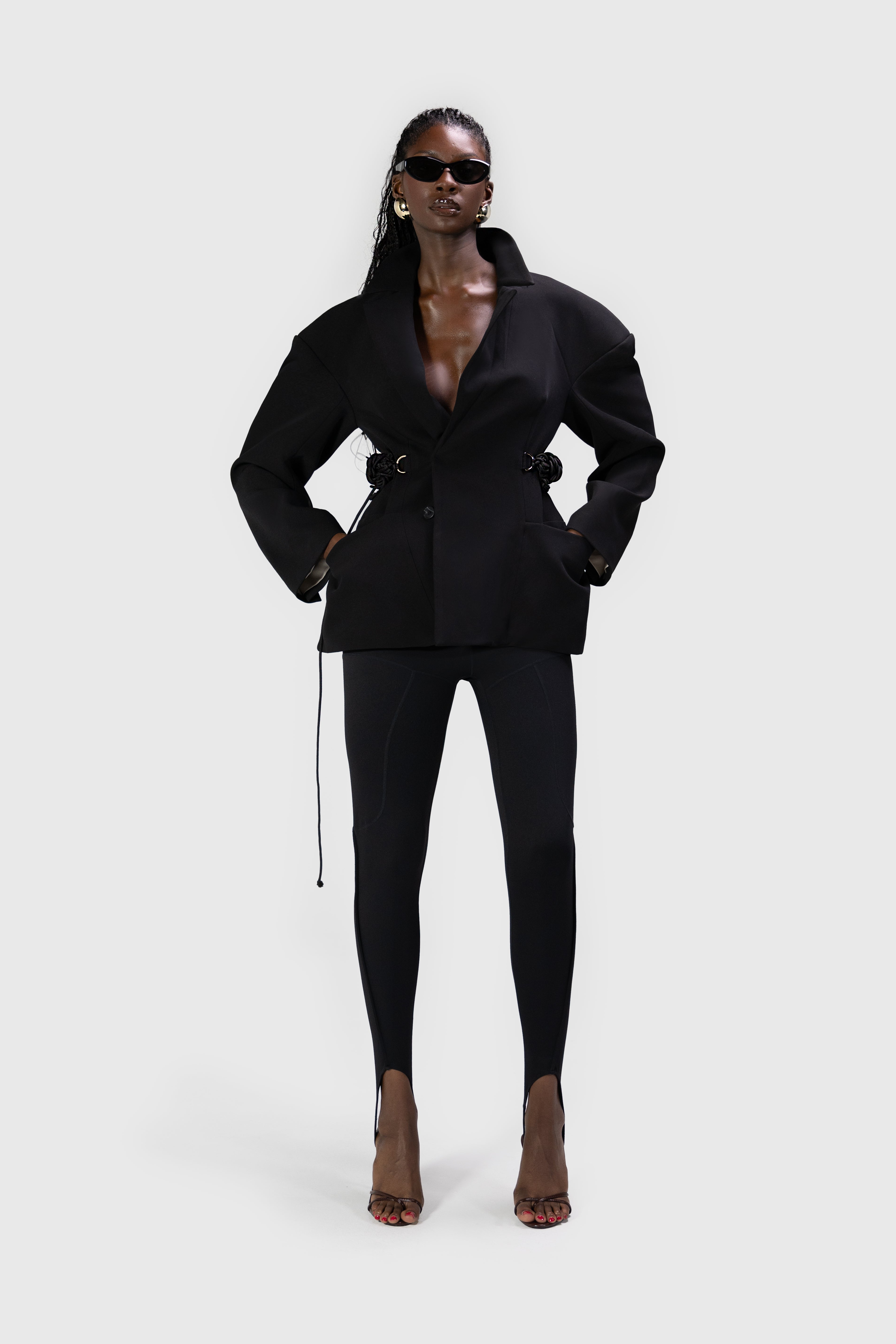 Helsa Hourglass Blazer - Black – BBXBRAND