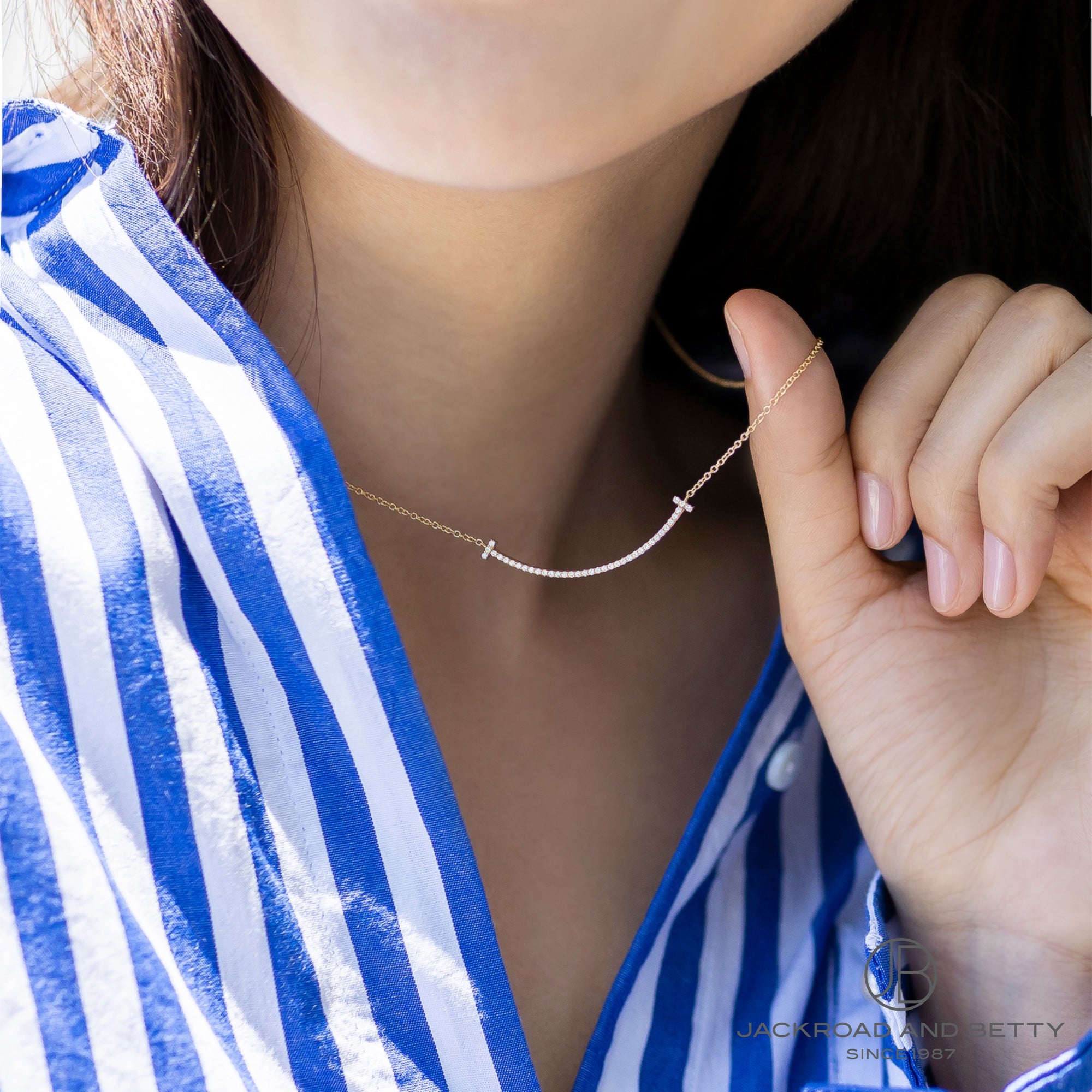 Tスマイルペンダント ネックレス（スモール）ダイヤモンド RG[63058815