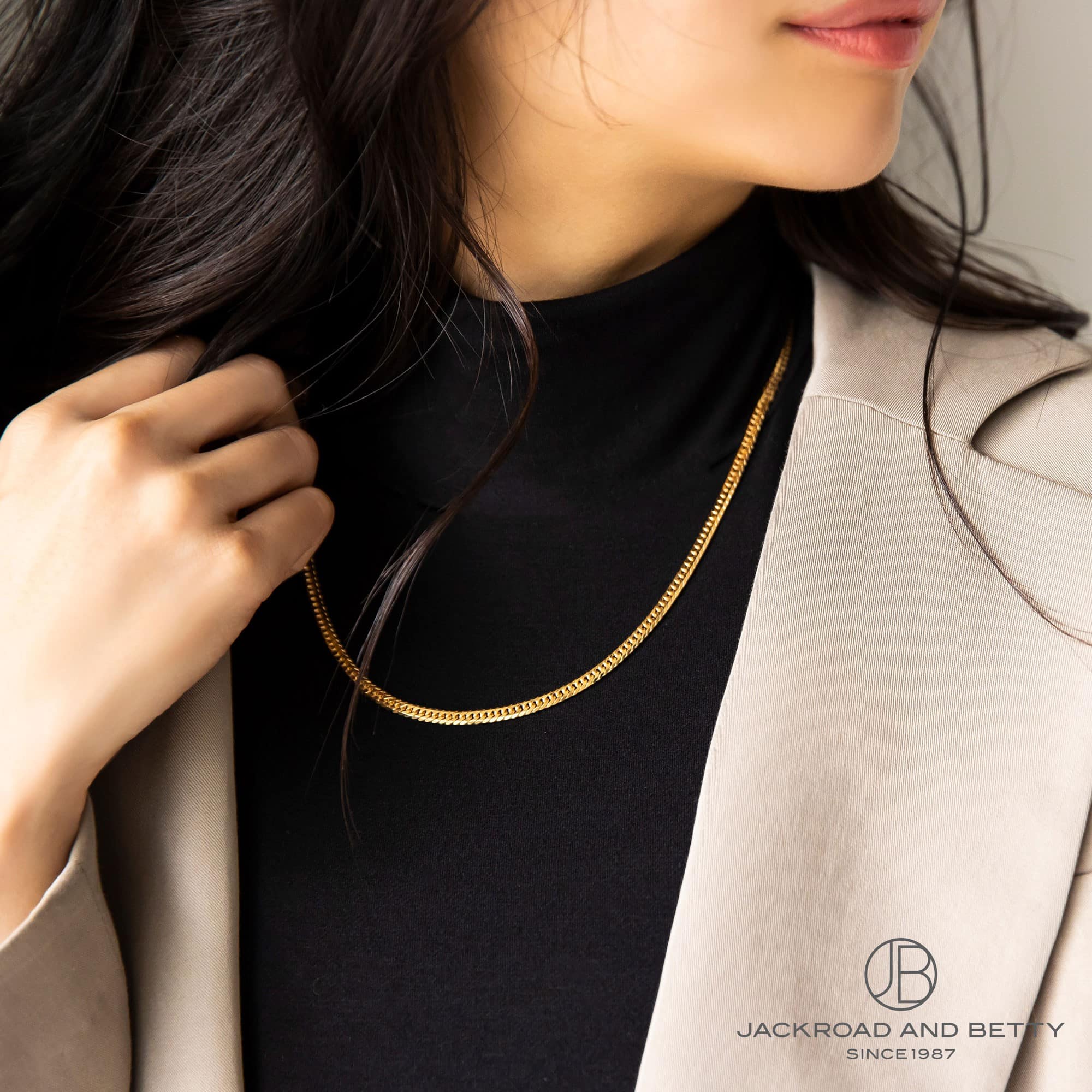 K18 6面 ダブル 20g 50cm ネックレス 造幣局刻印有り[] necklace