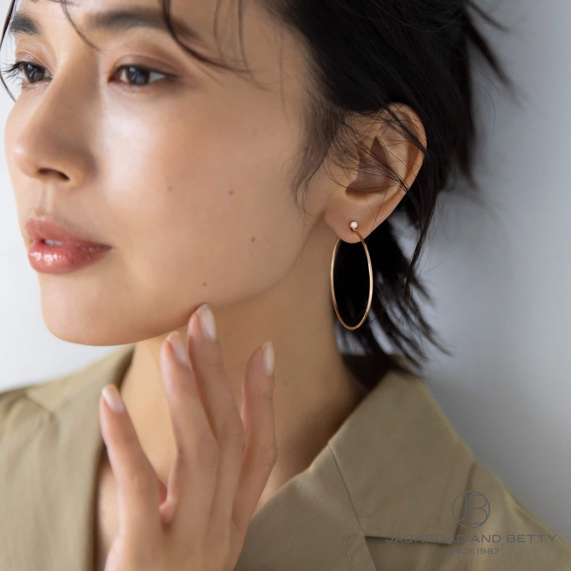 エルサ・ペレッティ ダイヤモンド フープ ピアス[68280656] Elsa