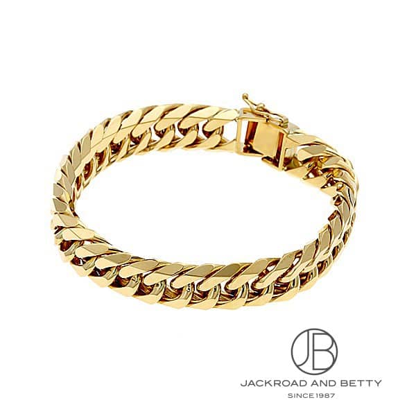 K18 6面 ダブル 100g 21cm ブレスレット 造幣局刻印有り[] Kihei