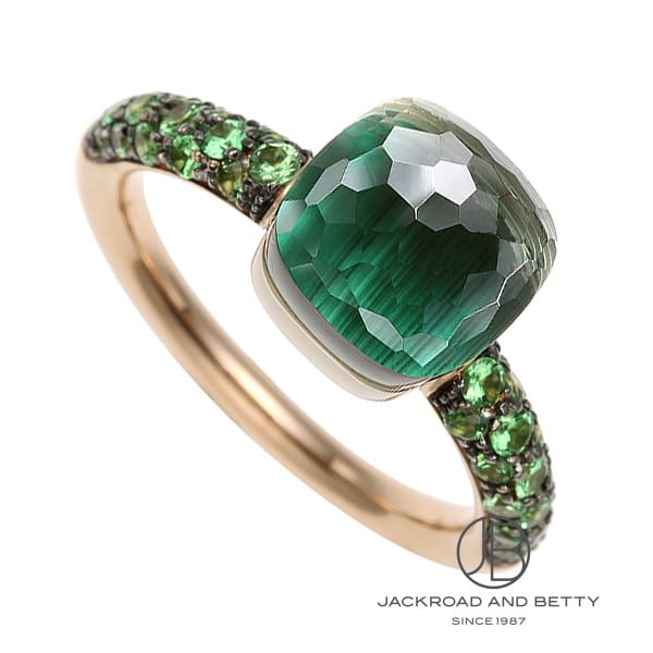 プラシオライト マラカイト ヌード リング プチ