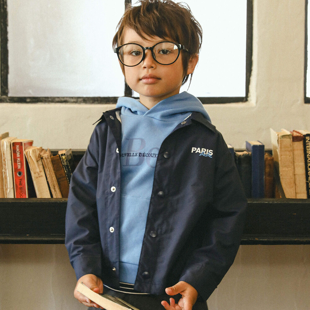 タフタコーチジャケット(90～150cm)(90cm ネイビー): ジャケット