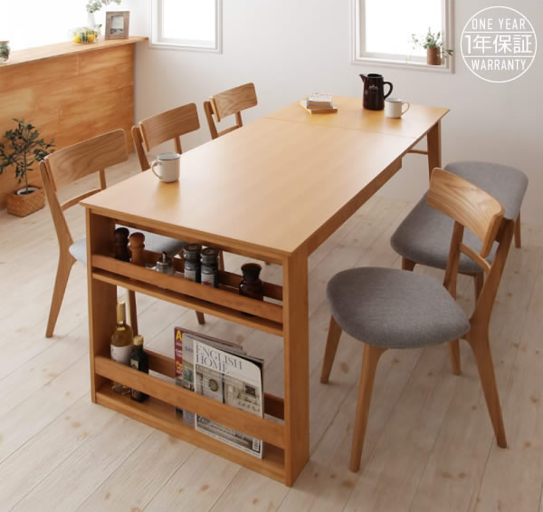 伸縮機能付きダイニングテーブルセット【Dynaton】デュナトン サイド