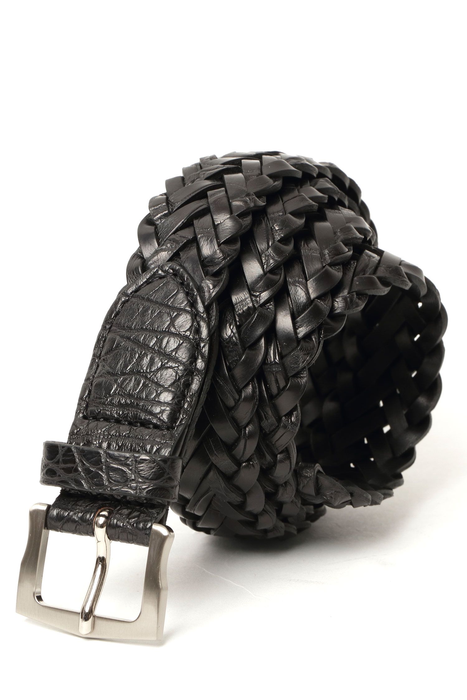 THE SOLE - TSTES アリゲーターメッシュベルト / ブラック | BEKKU HOMME