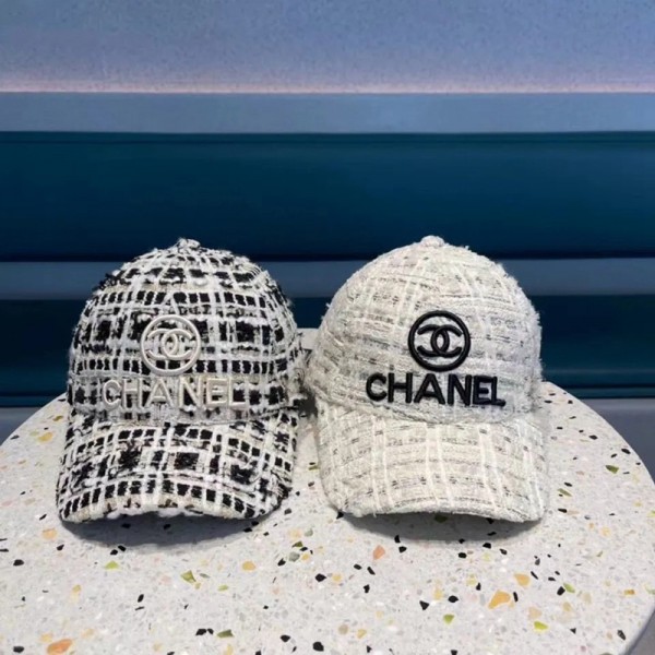 レア CHANEL ホワイトキャップ ロゴ刺繍 銀座店購入