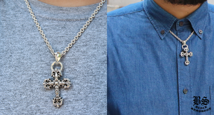 クロムハーツフィリグリークロスペンダントXSwithベイル＆NEチェーン24