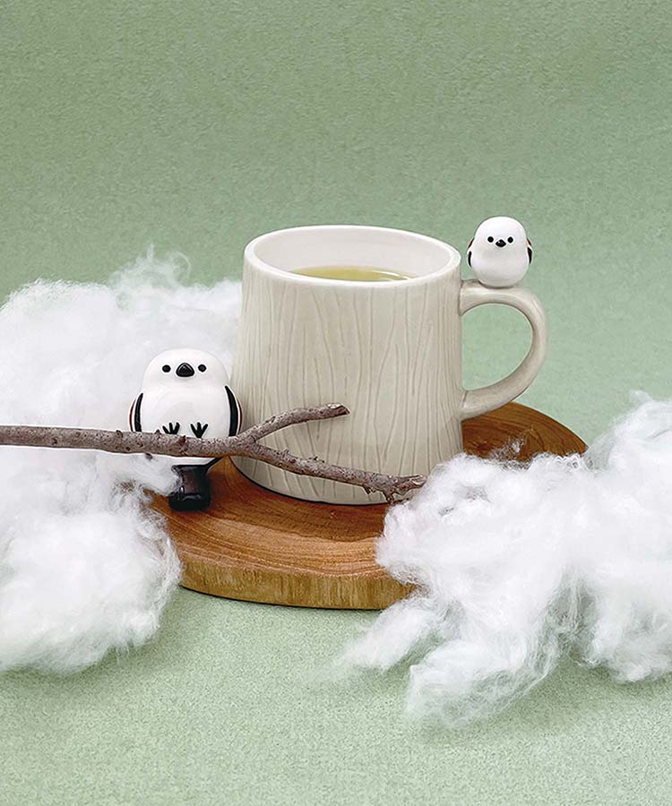 ニホンノコトリ切り株マグ マグカップ 食器 ダイニング ことり 小鳥