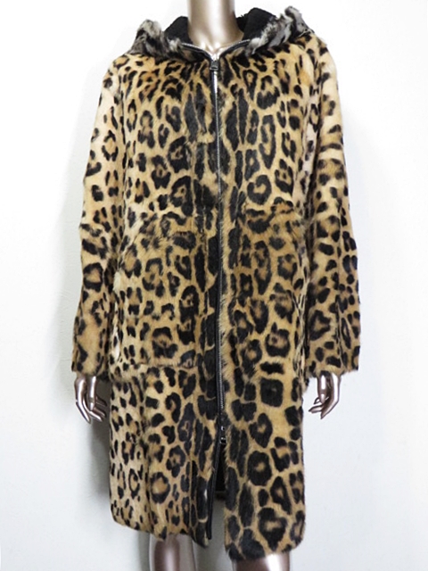 N°21 ヌメロヴェントゥーノ ファーコート レオパード柄 レディース