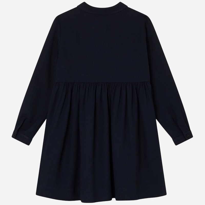 ボンポワンBonpoint】濃紺ネイビー 長袖 ワンピース 12歳用150