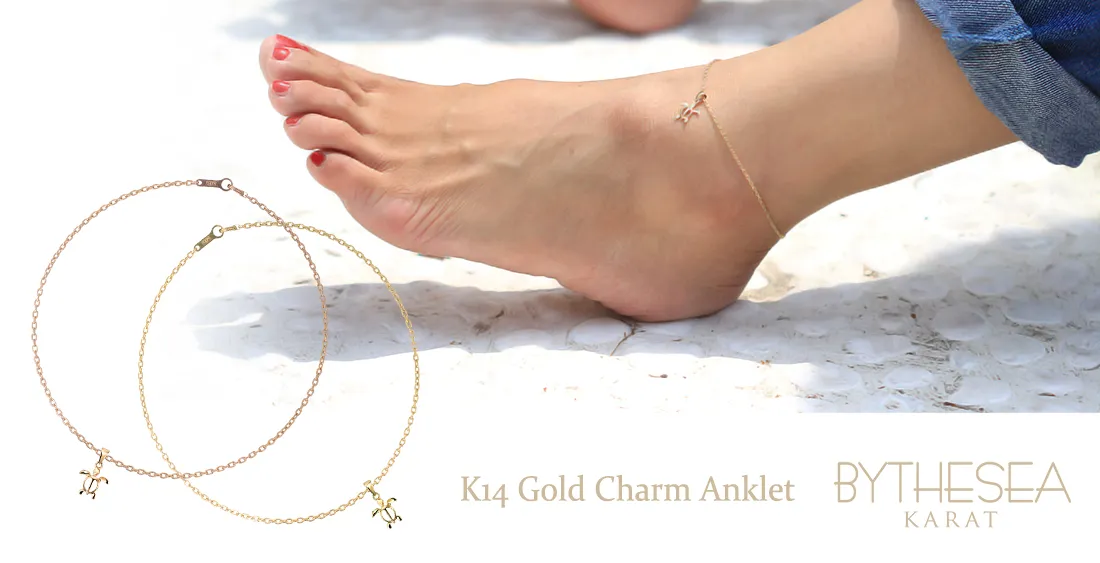 ハワイアンジュエリー 14Kゴールド アンクレット｜BYTHESEA(バイザシー)