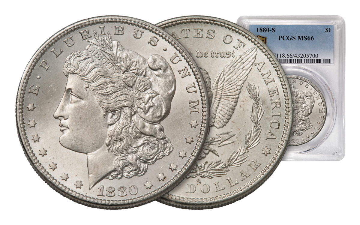 1884-P Morgan Silver Dollar PCGS MS65 | GOVMINT