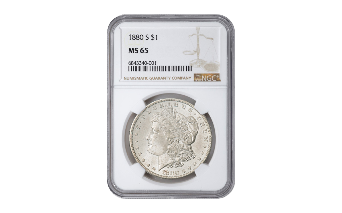1880-S Morgan Silver Dollar NGC MS64 | GOVMINT