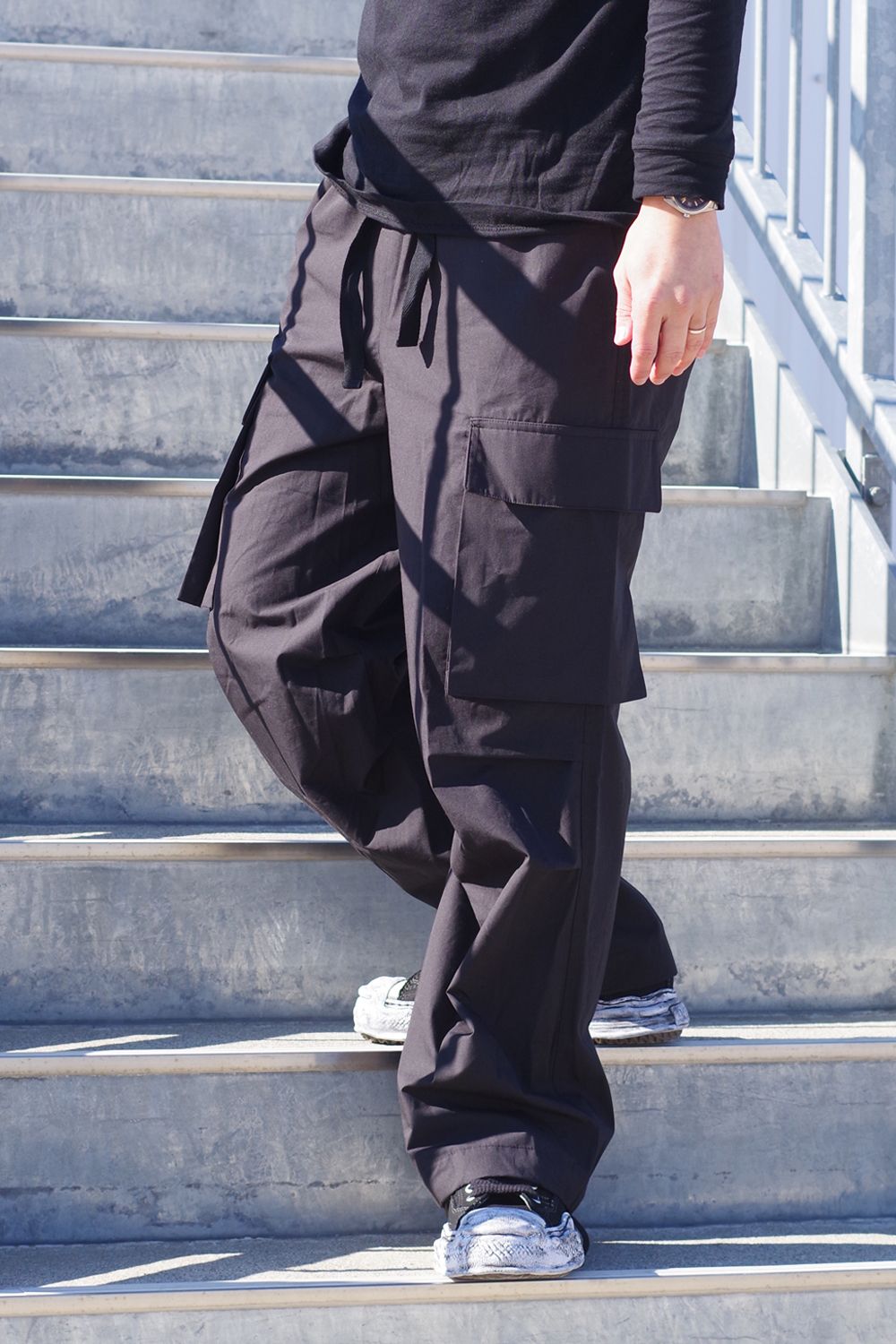 WITH OR WITHOUT - Cargo Silk Pants / シルク混 ワイドシルエット