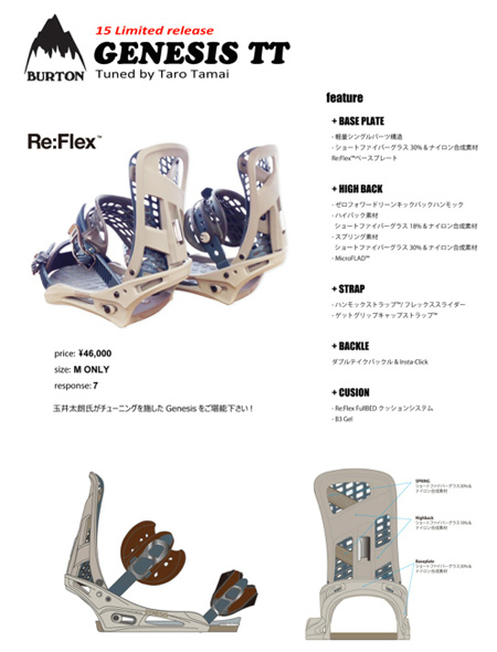 14-15限定Late『BURTON』GENESIS TT 発表！