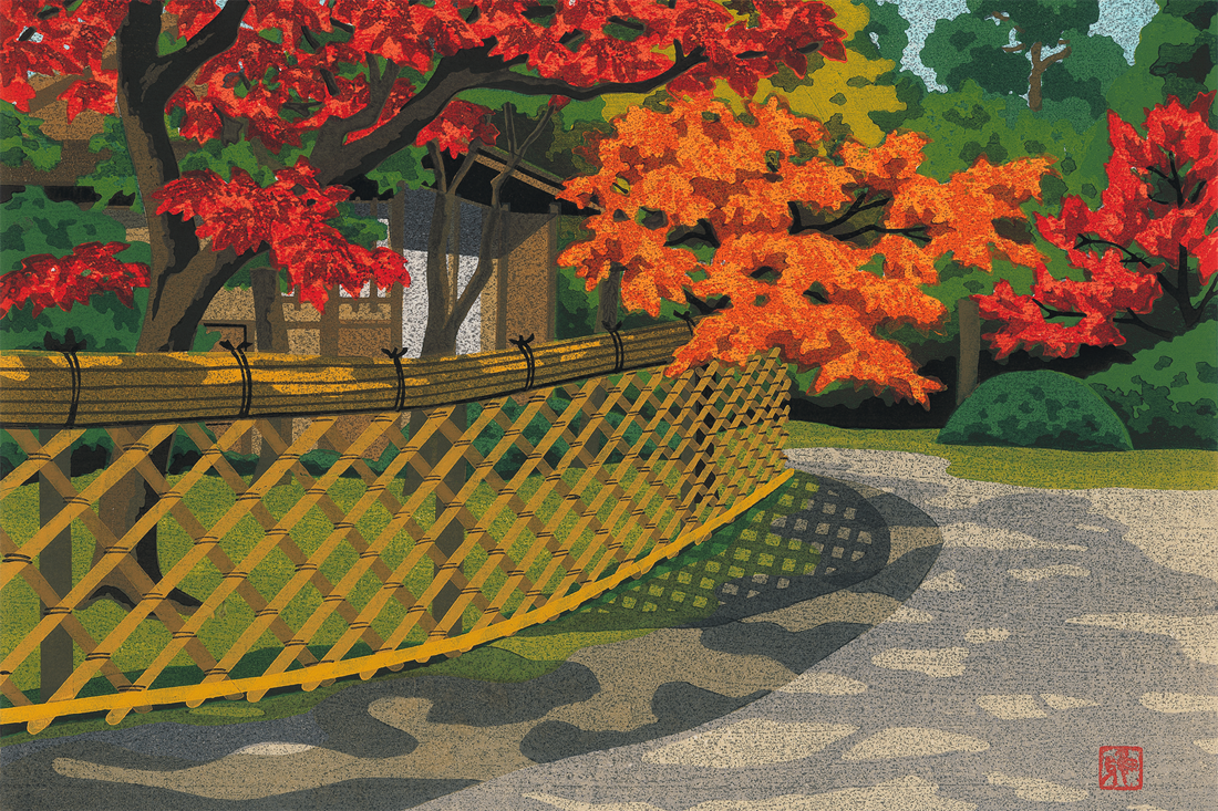 井堂雅夫木版画 庭の風景お値下げ 井堂雅夫の作品｜井堂雅夫 公式
