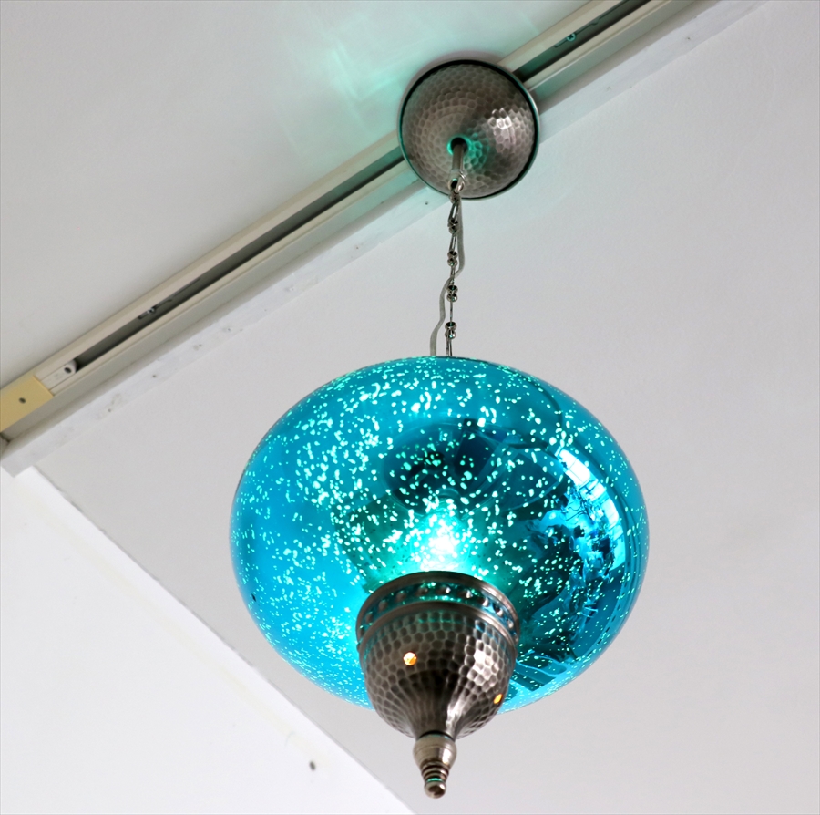 トルコランプ アンティークフィニッシュ 直径24cm ビンテージミラー