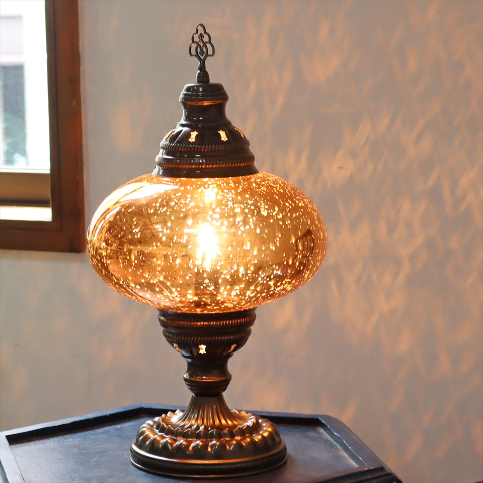 トルコランプ テーブルランプ アンティークフィニッシュ 直径23cm