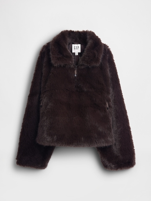 Gap × Sandy Liang Vegan Fur Half-Zip Pullover | Gap