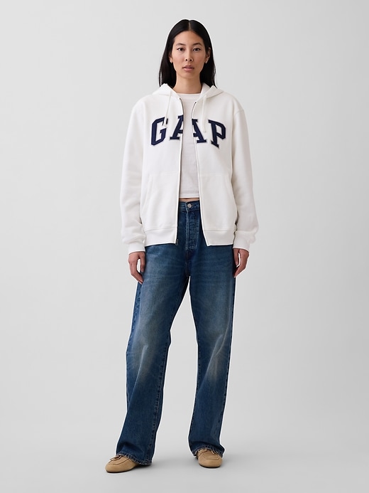 Adult VintageSoft Arch Logo Zip Hoodie | Gap