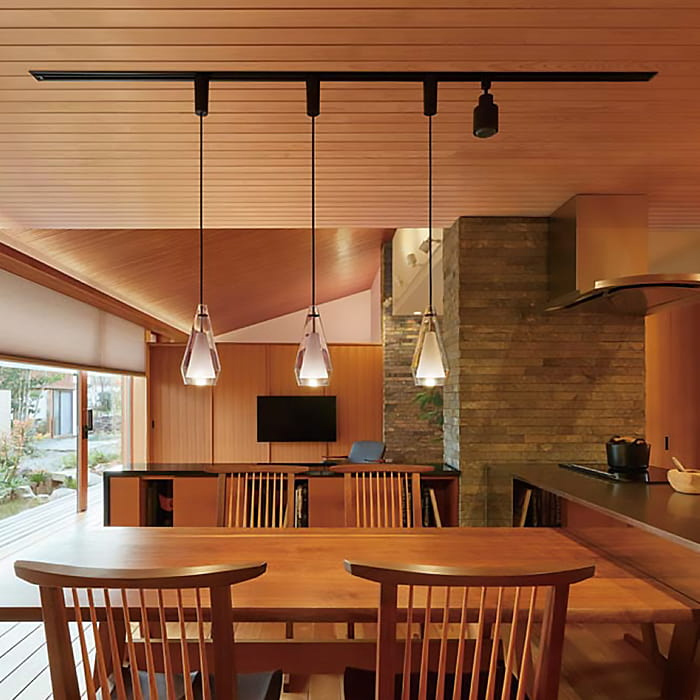 Clear-W pendant ダクトレール用・クリアタイプ｜ダイニング空間の