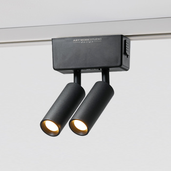 Grid 2灯スポットライト・ブラック・狭角｜ダクトレール用｜照明の