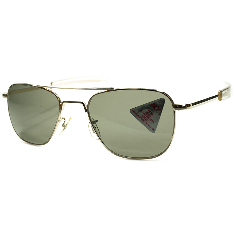 GIG LAMPS 1970s AMERICAN OPTICAL GOLD METAL PILOT AVIATOR