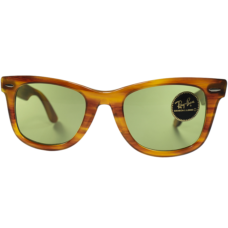 GIG LAMPS 1960s B&L RAYBAN WAYFARER 1 BLONDE AMBER size50/22 with