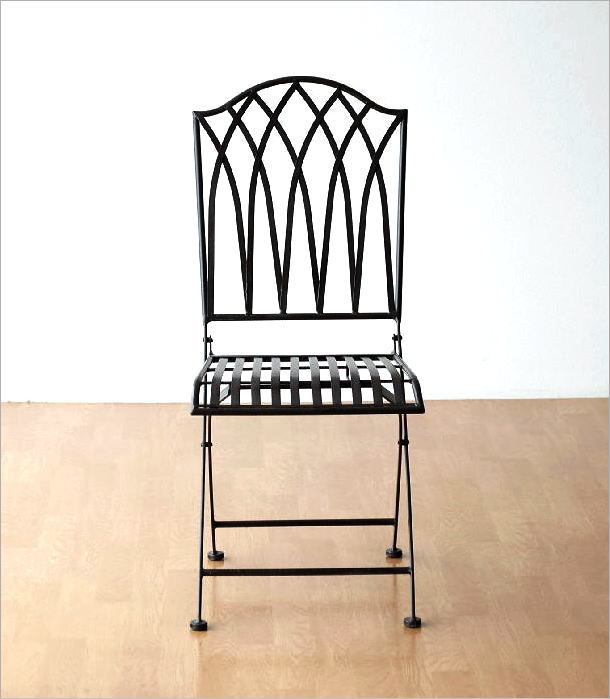 ガーデンチェア アイアン 折りたたみ 金属製 鉄製 おしゃれ かわいい