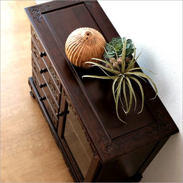 キャビネット アンティーク 家具 木製 サイドボード 棚 完成品