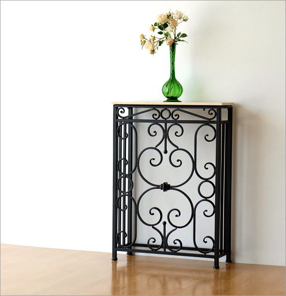 コンソールテーブル 玄関 スリム アイアン 大理石 モダン アンティーク