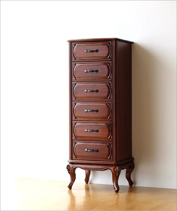 チェスト マホガニー 無垢材 猫脚 アンティーク調 クラシック 収納家具