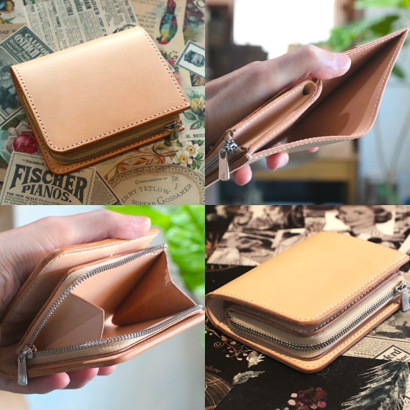 好みの革・色でオーダーできるコンパクトウォレット