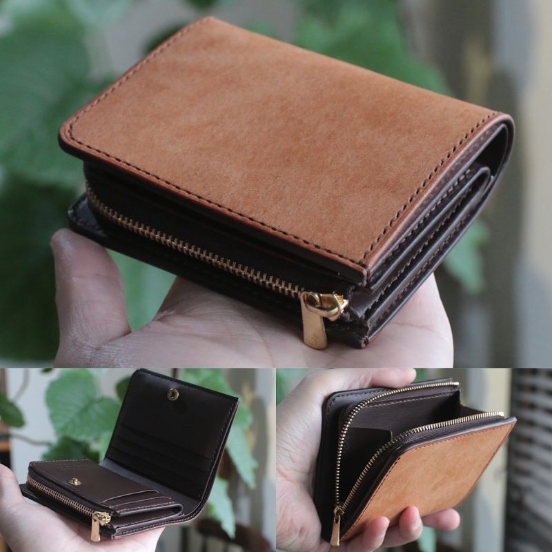 好みの革・色でオーダーできるコンパクトウォレット