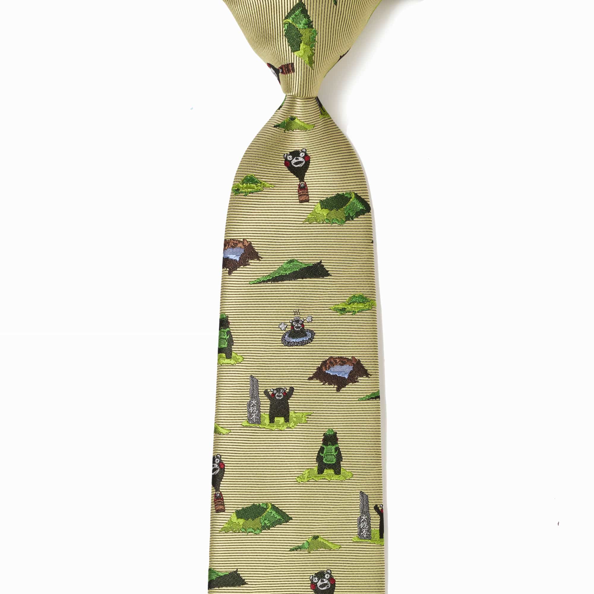 くまモンと阿蘇山(イエロー): ネクタイ | 銀座田屋