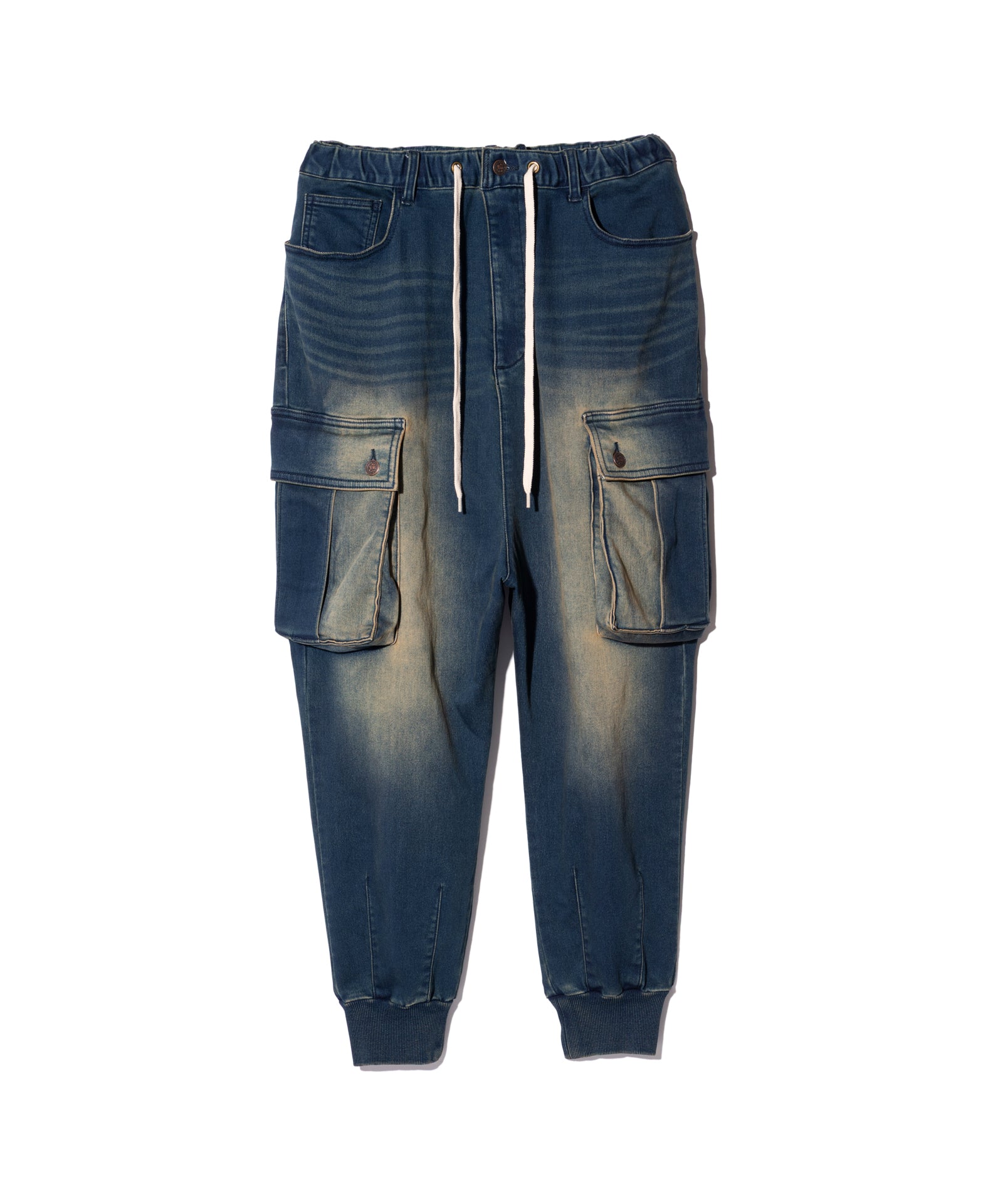 GB0425/P08 : Knit Denim Cargo Pants / ニットデニムカーゴパンツ