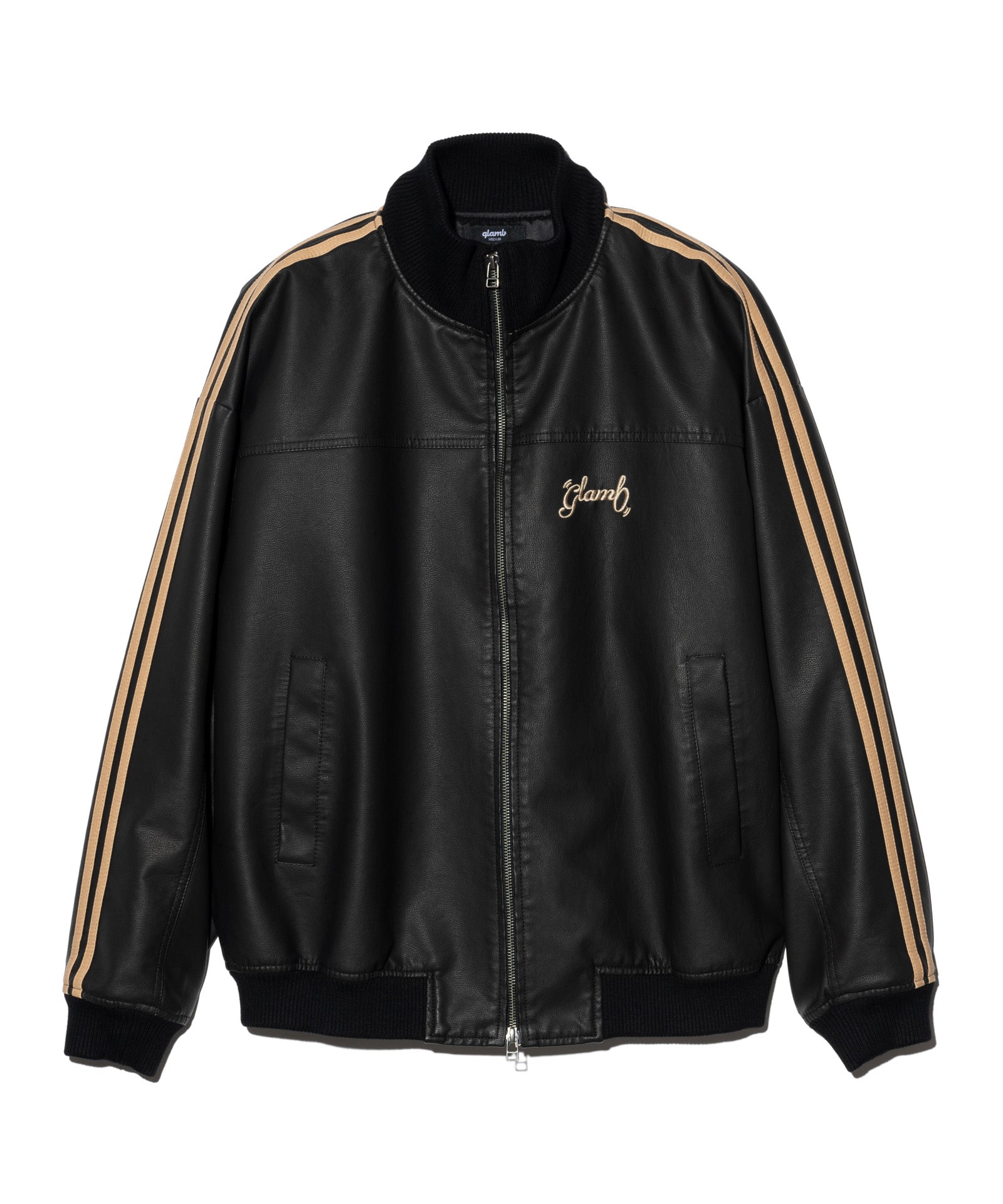 GB0325/JKT10: Synth Leather Track Jacket / Syncere Track Jacket